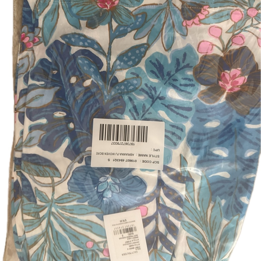 Lilly Pulitzer, NWT breezy aqua best fronds forever, top/bottom set size Small - Picture 5 of 5